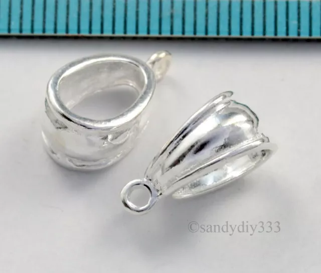 1x STERLING SILVER BAIL SLIDE PENDANT CONNECTOR 14.1mm #723