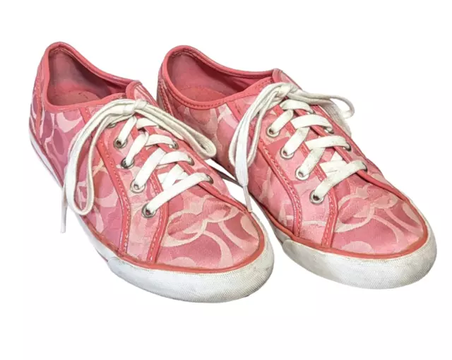 Pink Coach Dee Sneakers, SZ 8 1/2 B