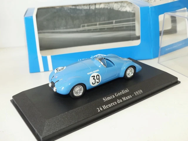 Miniature Simca Gordini N°39 – Vainqueur 24h Du Mans 1939 – Paradcar 1/43 Rare