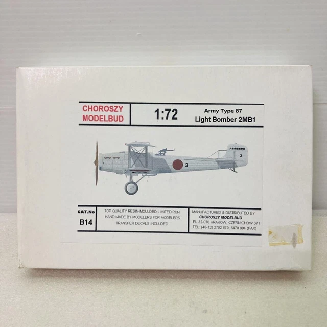 1/72　Army Type 87 Light Bomber 2MB1　キット Army Type 87 Light Bomber 2MB1 Choroszy Modelbud B4806