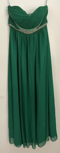 NWT True Decadence Green Ruched Embellished Prom Formal Dress Size US 10/UK 14 3