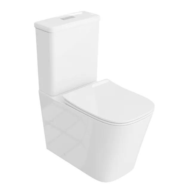 Einteilige Stand-WC mit eingebautem Spülkasten TRYTON WHITE | Komplett-Set |