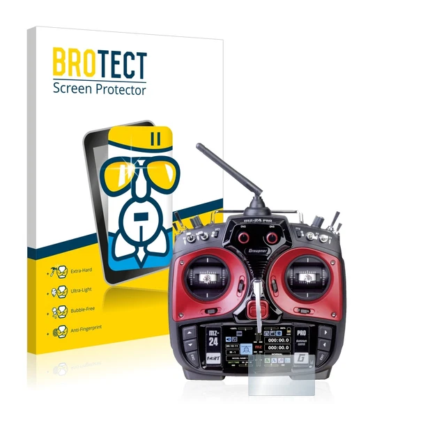 2 Pezzi BROTECT HD-Clear Pellicola protettiva per Graupner MZ-24