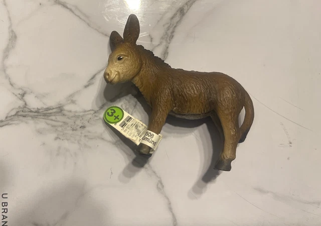 Schleich Donkey Burro Brown vtg 2002 Farm Animal Toy Figure NWT 73508