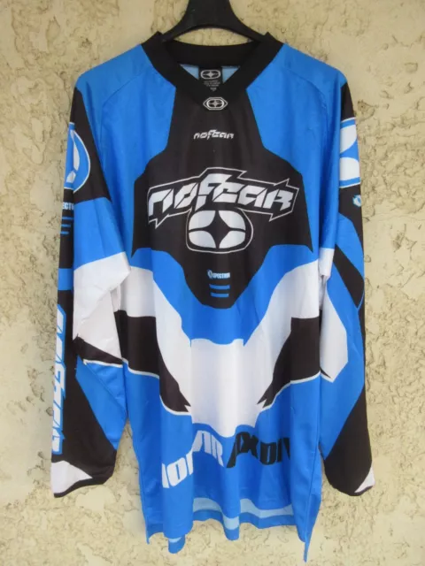 Maillot moto cross NO FEAR SPECTRUM manches longues shirt bleu noir XL