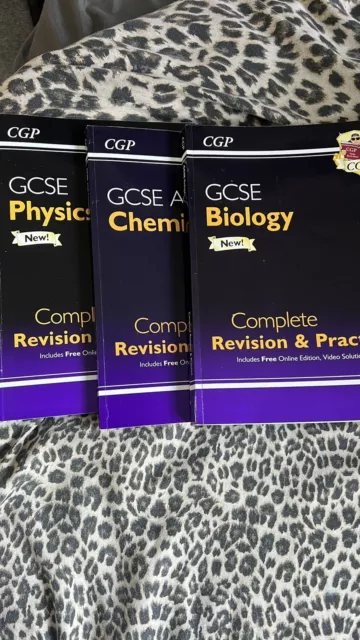 GCSE AQA Triple Science Biology, Chemistry, Physics Revision And Practice Books