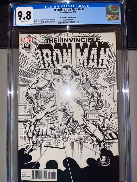 Invincible Iron Man #600 Remastered Sketch Edition CGC 9.8 1:1000