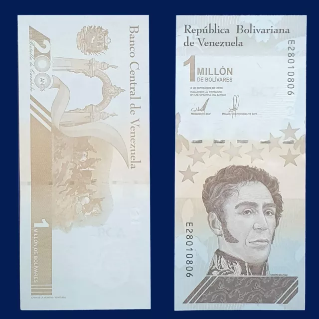 Venezuela 1000000 One Million Bolivares Banknote Uncirculated UNC 2020 Bolivar