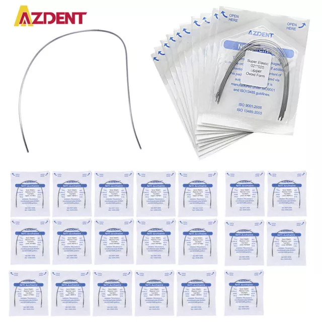 AZDENT Dental Orthodontic Arch Wire Super Elastic Niti Reverse Curve Rectangular