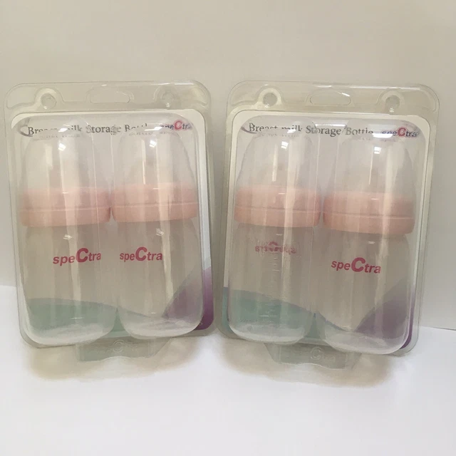 Spectra Milk Storage Bottle Pack Lot (2 Packs of 2) - NEW