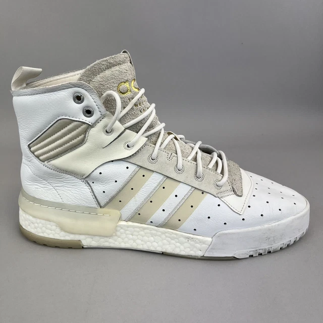 SCARPE DA GINNASTICA alte Adidas Rivalry RM scarpe in pelle bianca