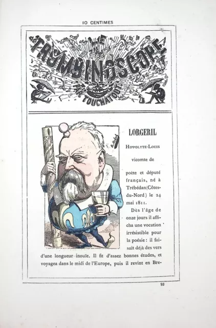 Le Trombonoscope Par Touchatout  1882  Dessin De Moloch  Lorgeril