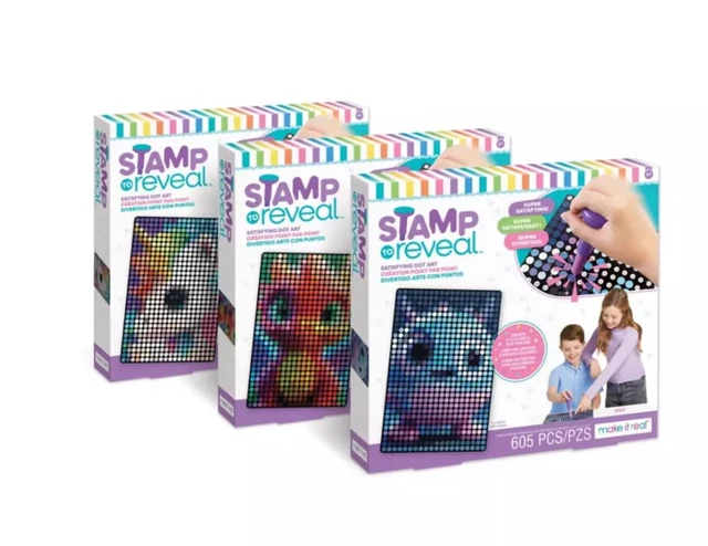 MAKE IT REAL Stamp By Number Puff Glow Unicorn Zestaw Kreatywny Make make-it-real-stamp-by-number-puff-glow-unicorn-zestaw-kreatywny-make