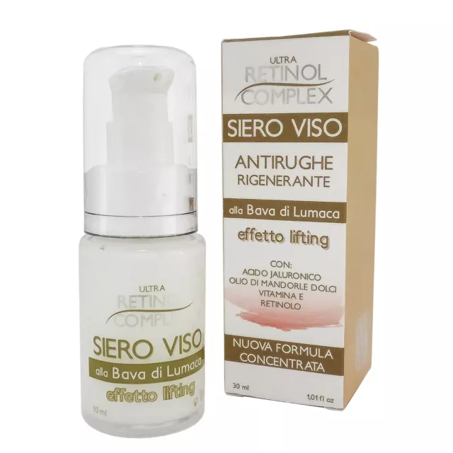 Retinol Complex Siero Viso Antirughe Rigenerante Alla Bava Di Lumaca 30Ml