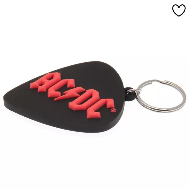Officiel AC / Dc Guitare Pick PVC Porte-Clés Rock Musique Cadeau