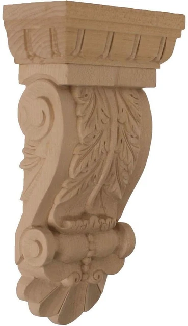 Ekena Millwork COR05X02X09ACMA-CASE H Thin Flowing Acanthus Corbel, Maple (4pack