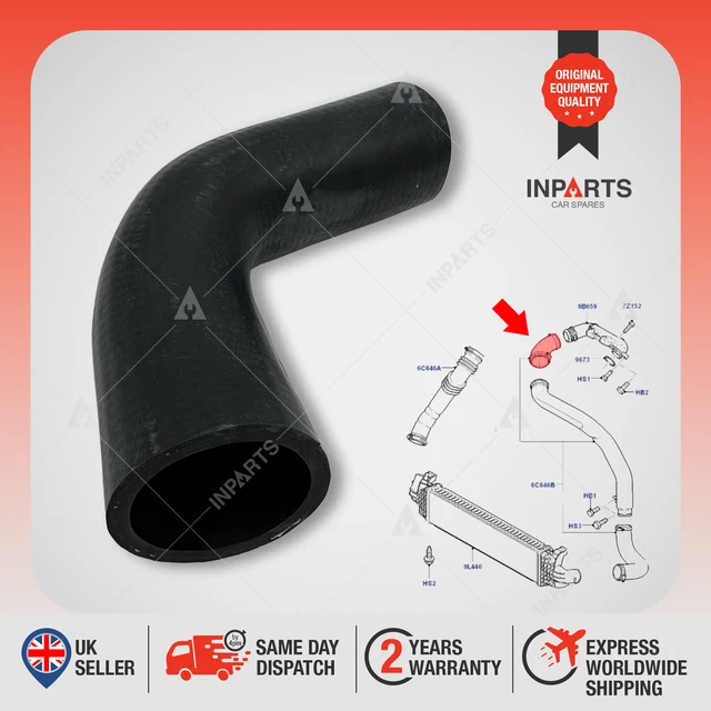 FOR FORD FOCUS Mk2 Turbo Intercooler Hose Pipe C-Max Volvo C30 V50 S40 ...