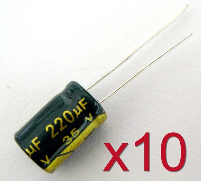 10 Condensateurs Chimiques 220 UF 10V NICHICON - Neufs D'origine