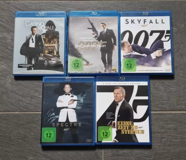 James Bond: ALLE Daniel Craig Filme: "Spectre" "Keine Zeit zu sterben" [Blu-Ray]