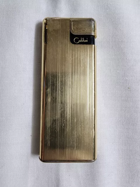 Vintage Colibri Gold Tone Gas Lighter Made In Japan. RARE
