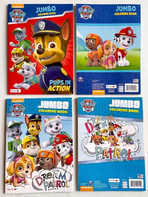 2 Pack Paw Patrol Coloring Books Jumbo Color Activity Great Gift Kids All Ages