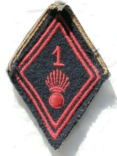 Insigne Régiment Infanterie 129° RI Doré - Patch Tissu Losange Mle 1945