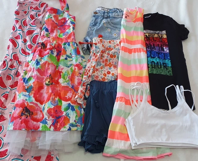 Girls Summer Clothes Bundle 10-11 Years Exellent Conditions A + Dress Shorts