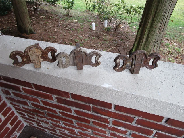 Vintage Lot Of 3 Cast Iron Roof Snow Birds Architech Salvage