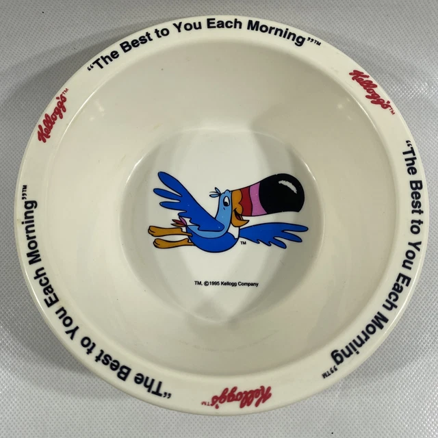 VINTAGE 1995 KELLOGG’S Plastic CEREAL BOWL Toucan Sam Fruit Loops Retro