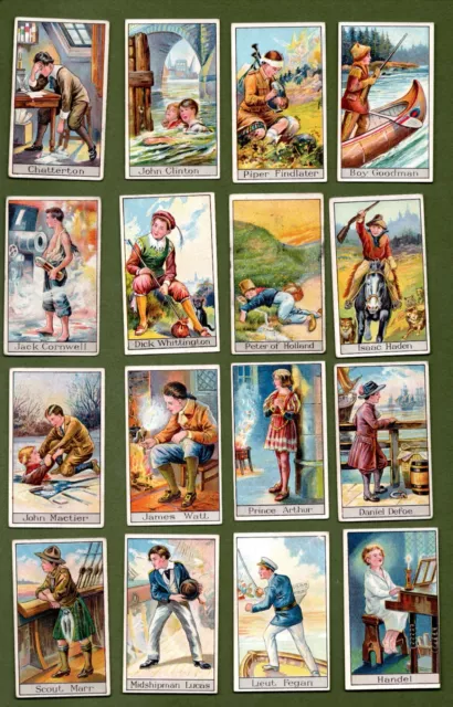 Godfrey Phillips Famous Boys 1924 Full Set 25 Cards