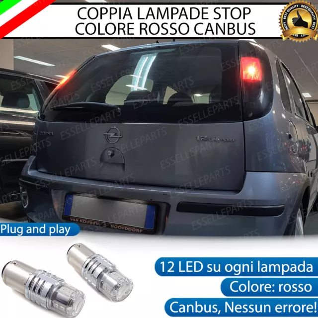 Coppia Lampade Led Stop Canbus Posteriori Per Opel Corsa C Colore Rosso Canbus