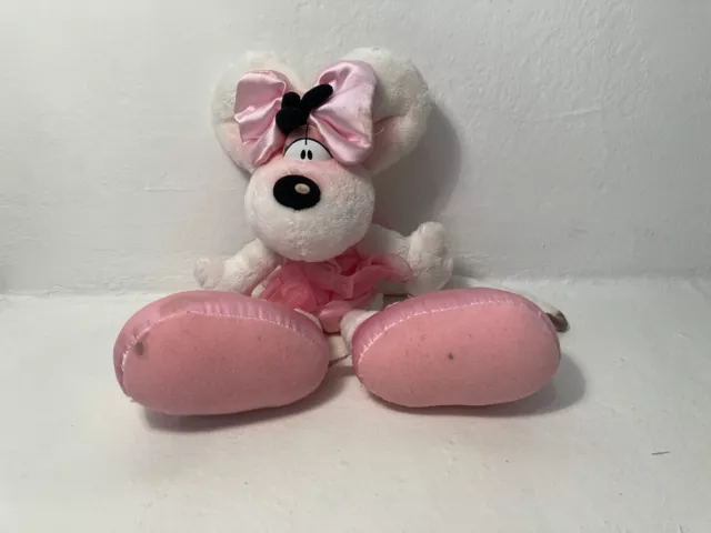 PELUCHE Diddlina Danseuse Rose Diddl Souris Blanche DEPESCHE JOUET TOY EN LOOSE