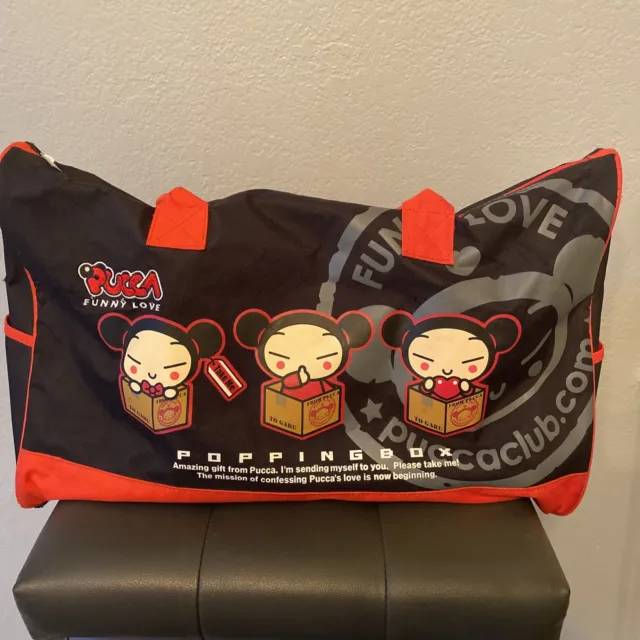 HTF Pucca Funny LoveStory  Bag RARE Red Black  ❤️❤️ Travel/Duffel Bag