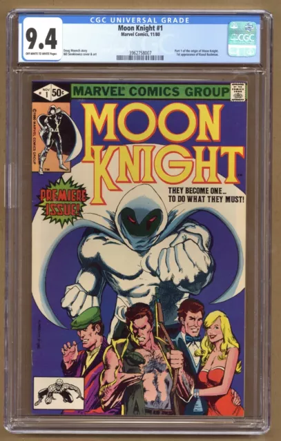 Moon Knight 1 (CGC 9.4) 1st app. Raoul Bushman Origin part 1 1980 Marvel X770