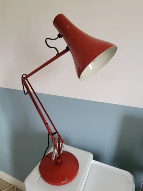 Anglepoise desk lamp model 90 in cherry red original finish