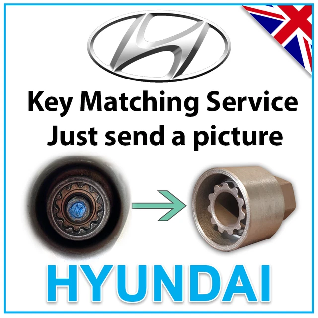 FOR HYUNDAI SECURITY Master Locking Lock Wheel Nut Key Bolt UK Matching