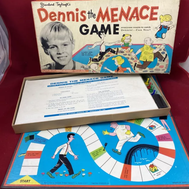 VINTAGE DENNIS THE MENACE 1960 Board Game by Hall Complete Box is Very ...