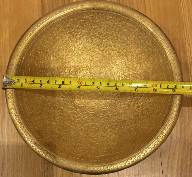 Antique Middle Eastern Persian brass circular bowl/ dish