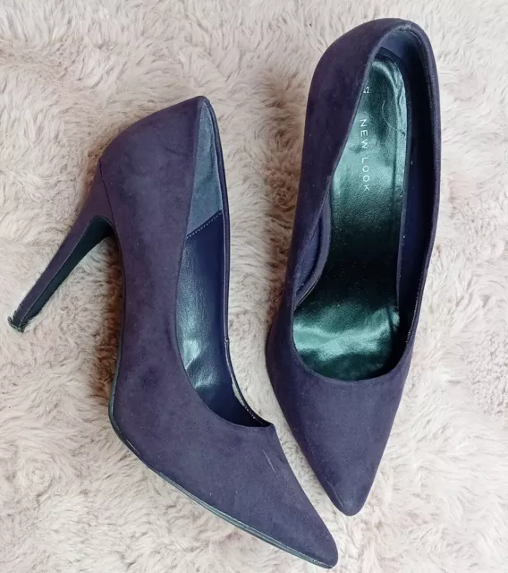 Well Worn New Look Dark Purple Stiletto Heels Size 8/42