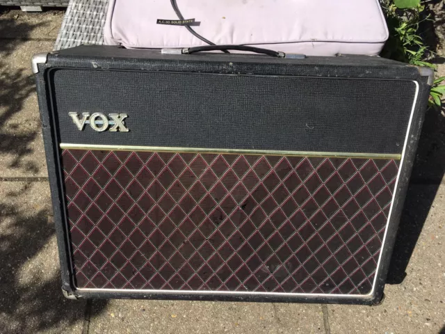 very rare vox ac30 amp with original celestion rola greenbacks 70s era