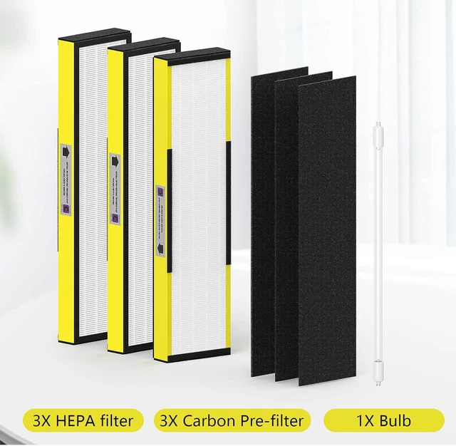 *Three Pack* FLT5000 True HEPA Filter w/ UV-C Bulb, G-Guardian Air Purifier