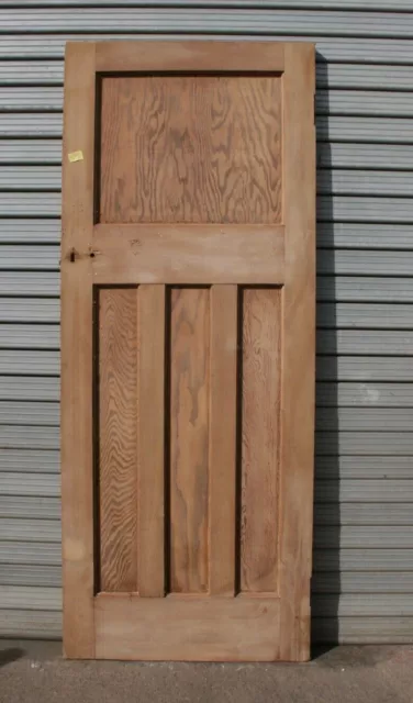 Door 1930's 4 Panel Pine Wooden 31 3/4" x 77 1/4" Internal  ref 9D