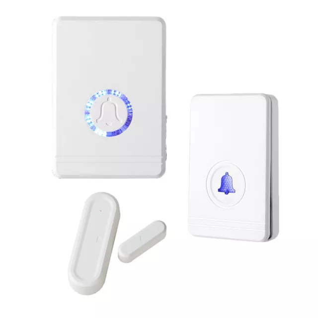 400m Wireless Doorbell Home Door Bell Chime Music Alarm w/ Door Magnetic Sensor