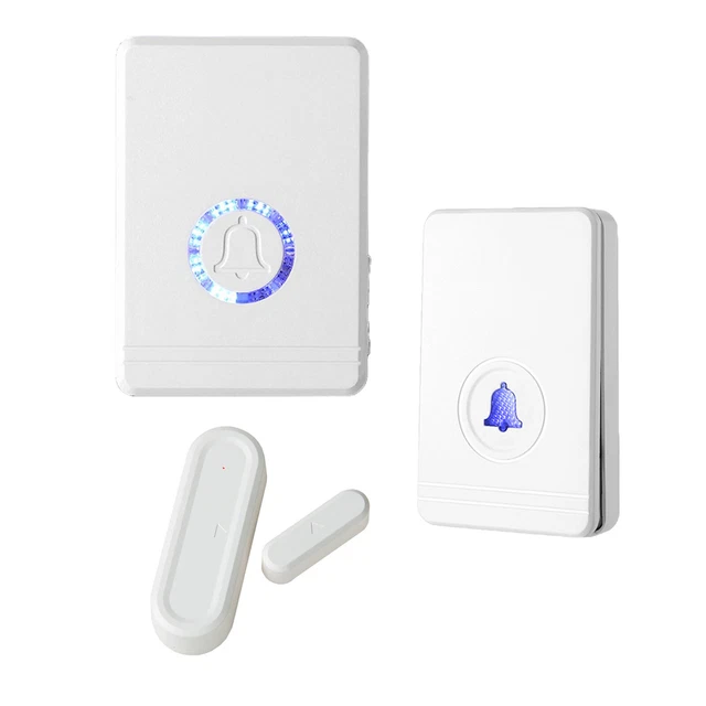 400m Wireless Doorbell Home Door Bell Chime Music Alarm w/ Door Magnetic Sensor