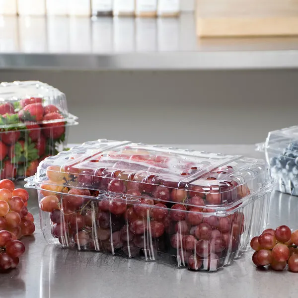 4 lb. Clear Vented Clamshell Produce Berry Container 160 Case Produce Containers