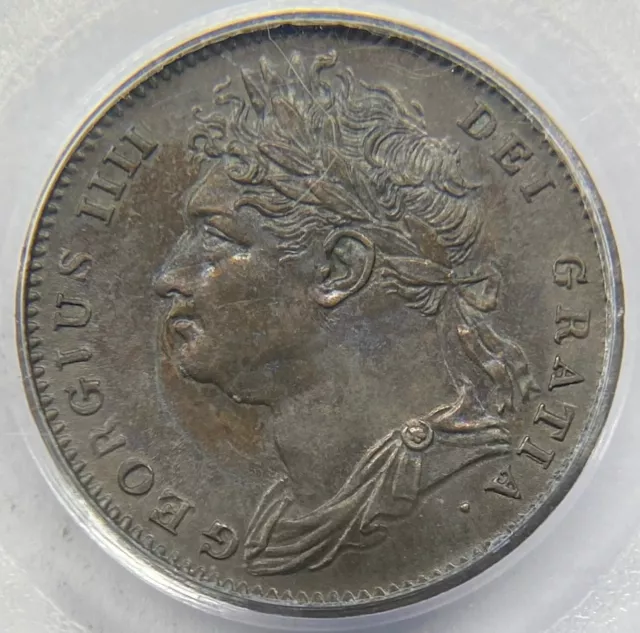 Great Britain 1822 1/4D Farthing Coin KM #677 - PCGS MS-63 BN 2