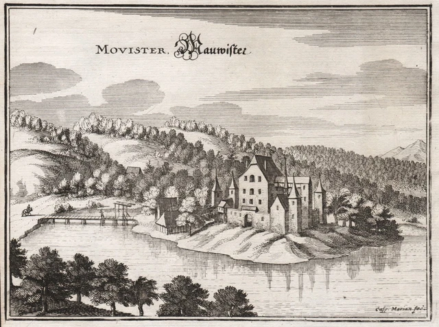 Castello Mauensee Cantone Lucerna Svizzera Incisione Merian 1650