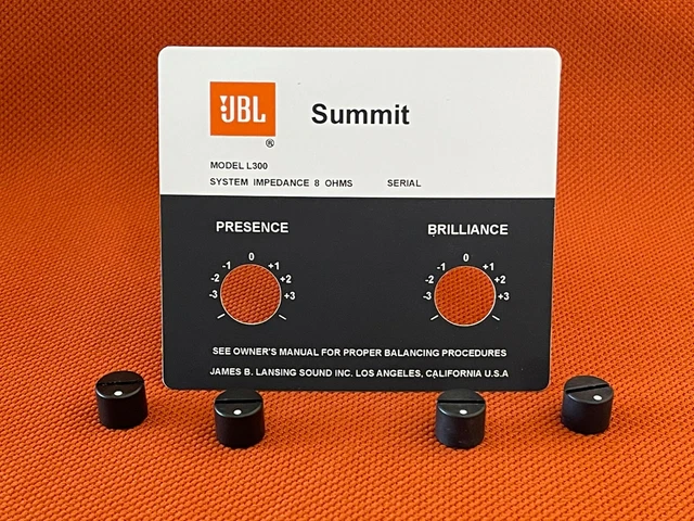 JBL Studio Monitor L-PAD Knobs (4) - L300, 4333, 4350, 4355, 4343, 4345, more