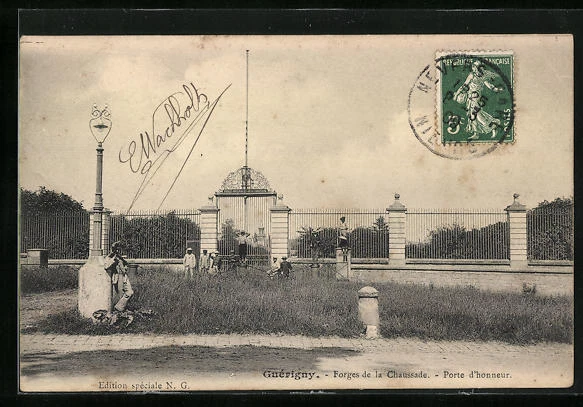 CPA Guérigny, Forges de la Chaussade, Porte d'Honneur 1909