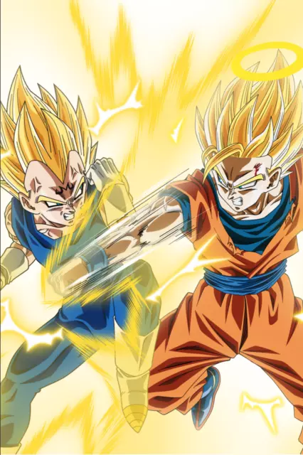 Dragon Ball GT Poster Goku & Vegeta SSJ4 w/Fusion 12inx18in Free Shipping